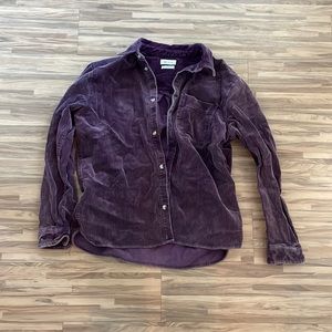 Urban outfitters purple corduroy shirt